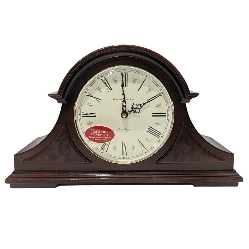 Howard Miller Three Chime Mantel Clock 635-107 Brown NEW WORKS Read